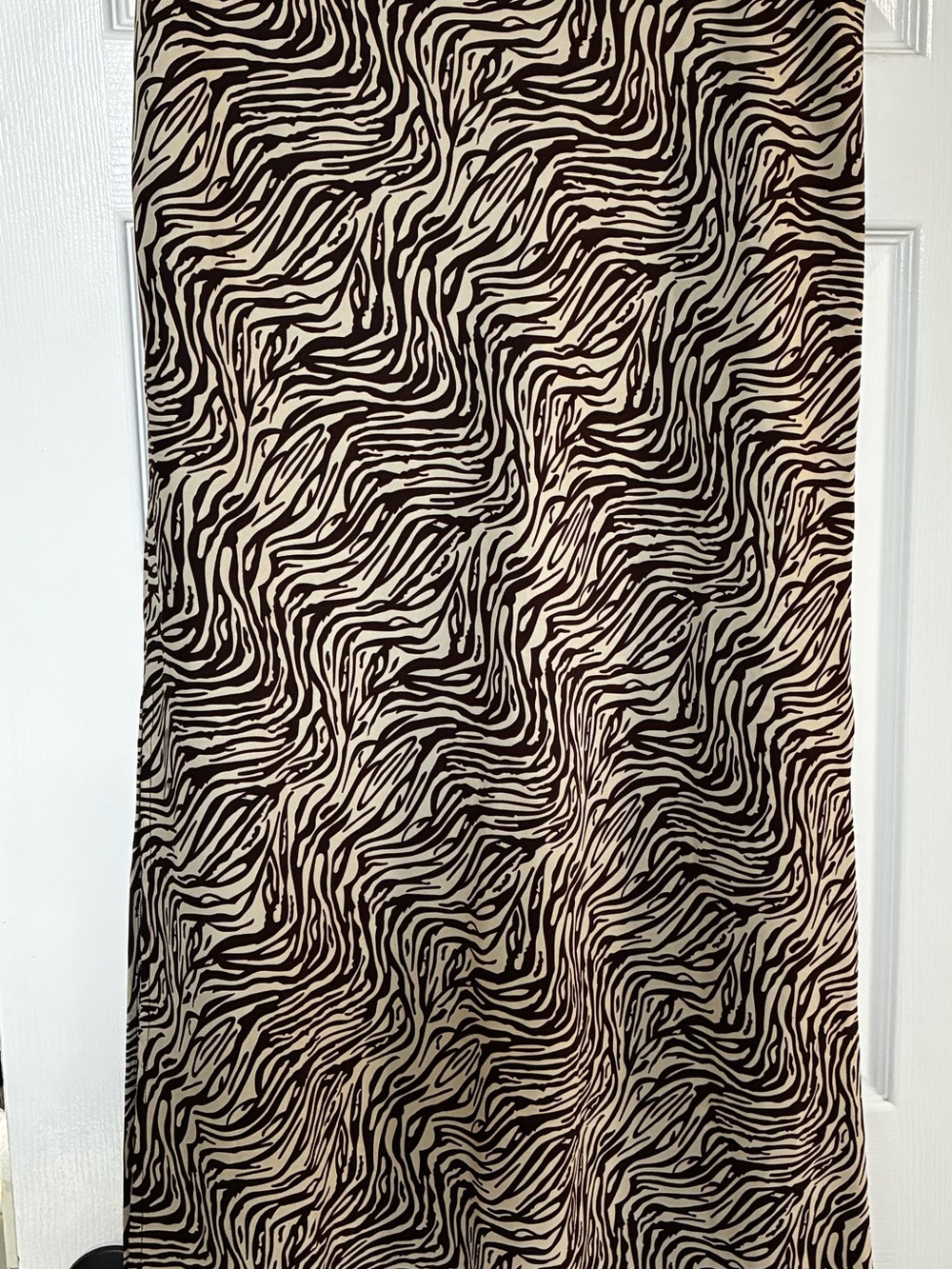 Vici Zebra Print Maxi Skirt in Black and Cream